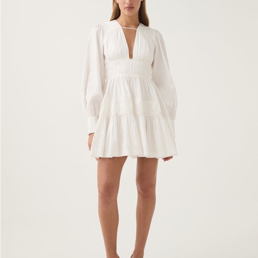 Aje Fallingwater Ruched Mini Dress Dresses from Aje,